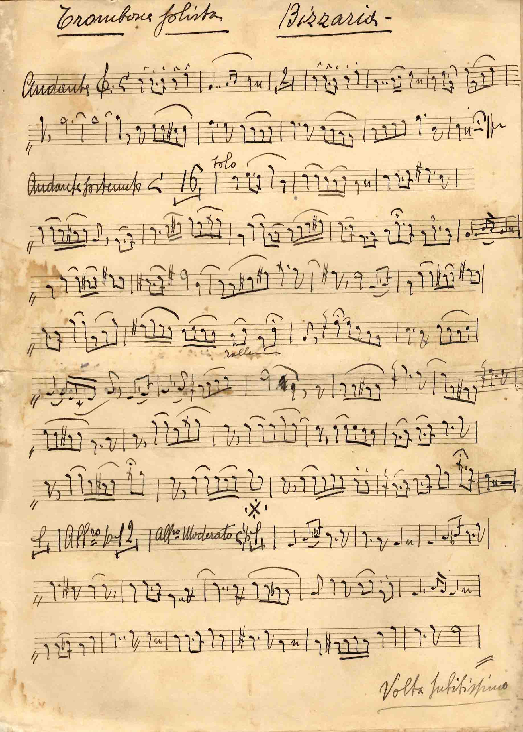 Bizzarria. Duetto per Cornetta e Trombone del cav. P. Bennati
